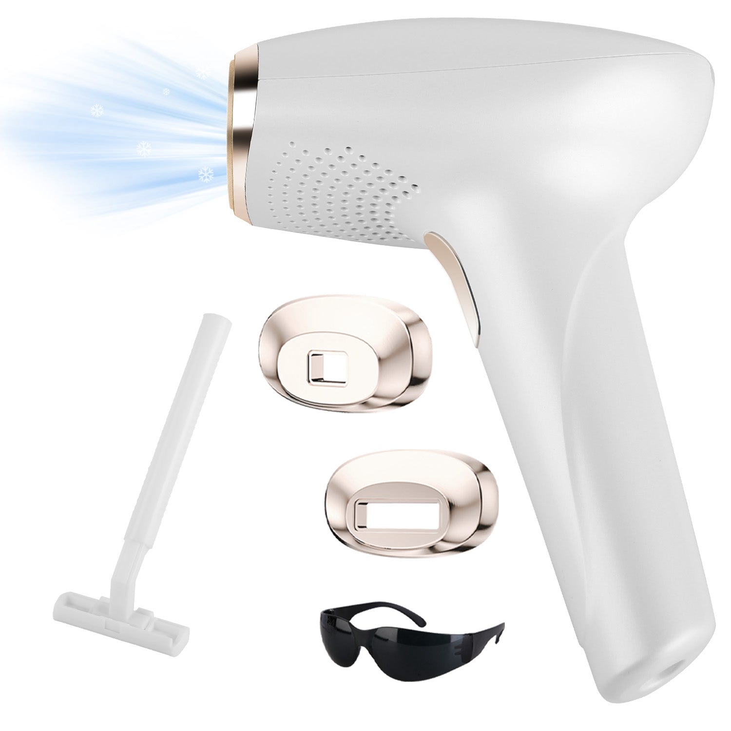 3-in-1 Ice Cooling IPL Hair Removal Device – 999,999 Flashes, Skin Care & Acne Removal