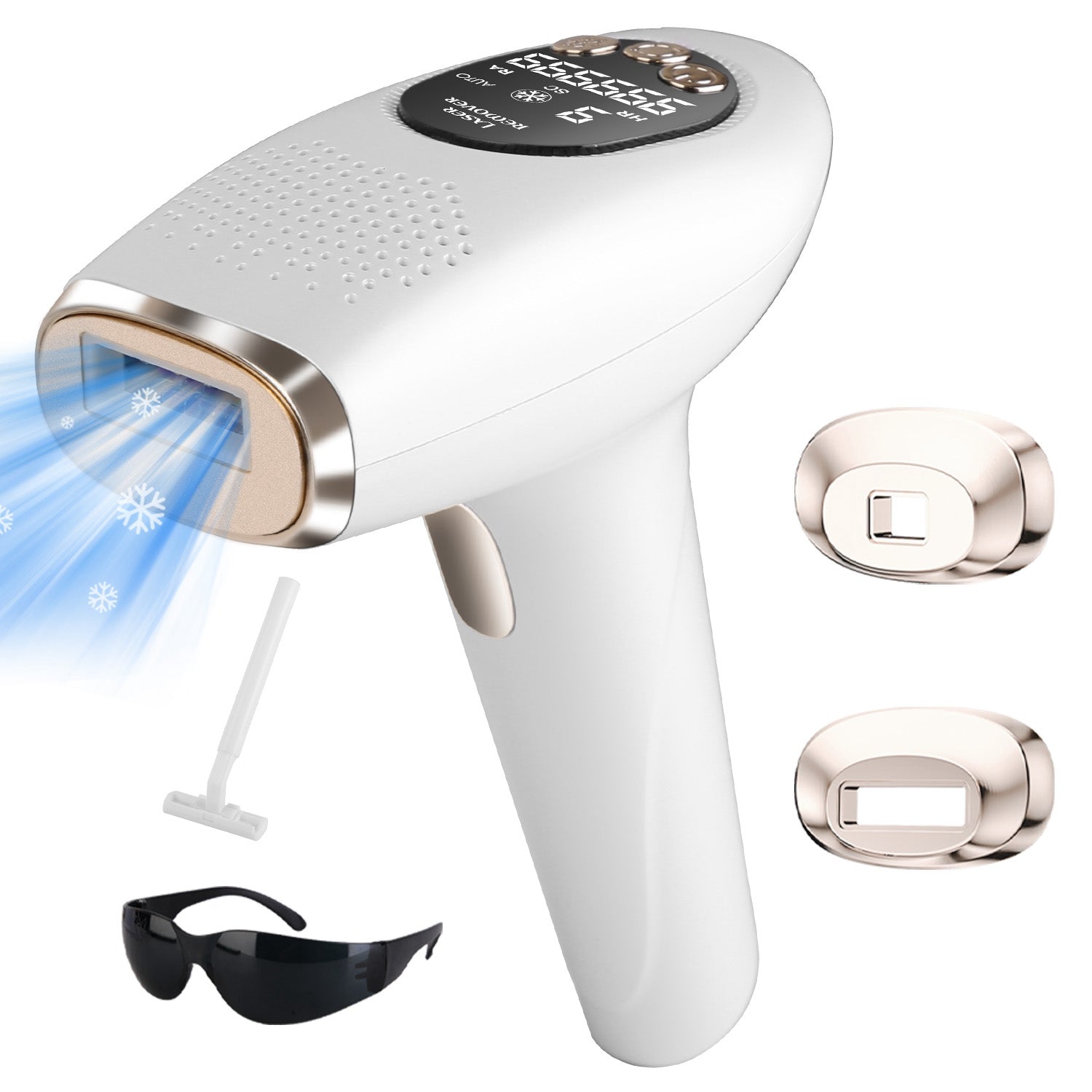 3-in-1 Ice Cooling IPL Hair Removal Device – 999,999 Flashes, Skin Care & Acne Removal