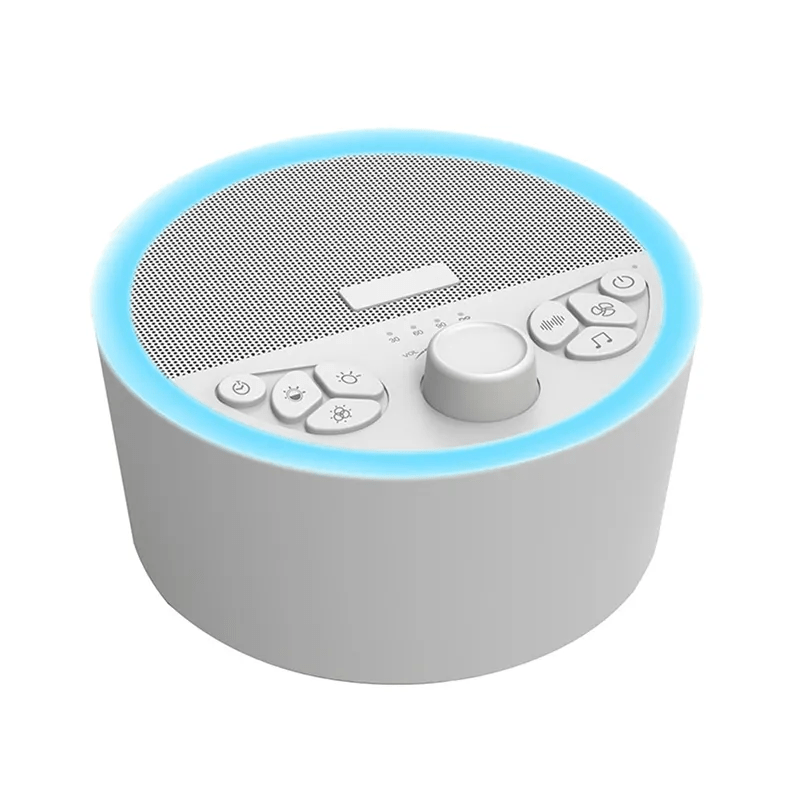 White Noise Sleep Machine with Night Light – 29 Sounds, Rechargeable & Portable