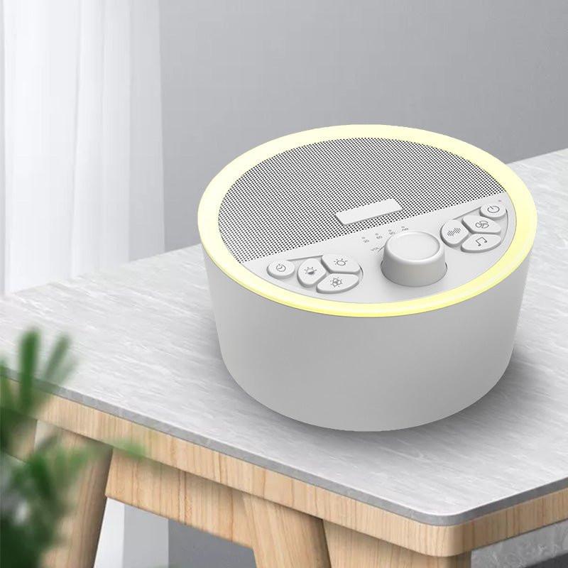 White Noise Sleep Machine with Night Light – 29 Sounds, Rechargeable & Portable